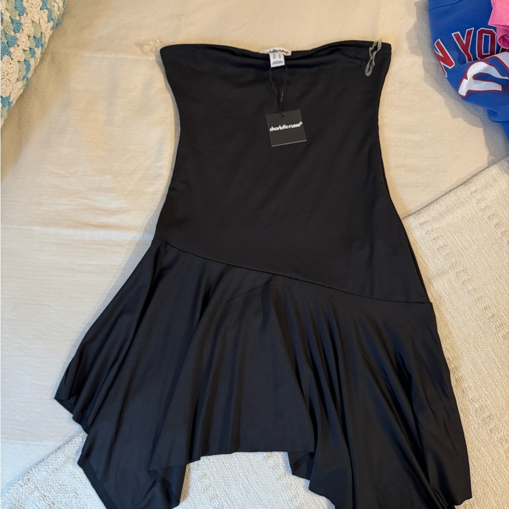 Chic Black Strapless Dress